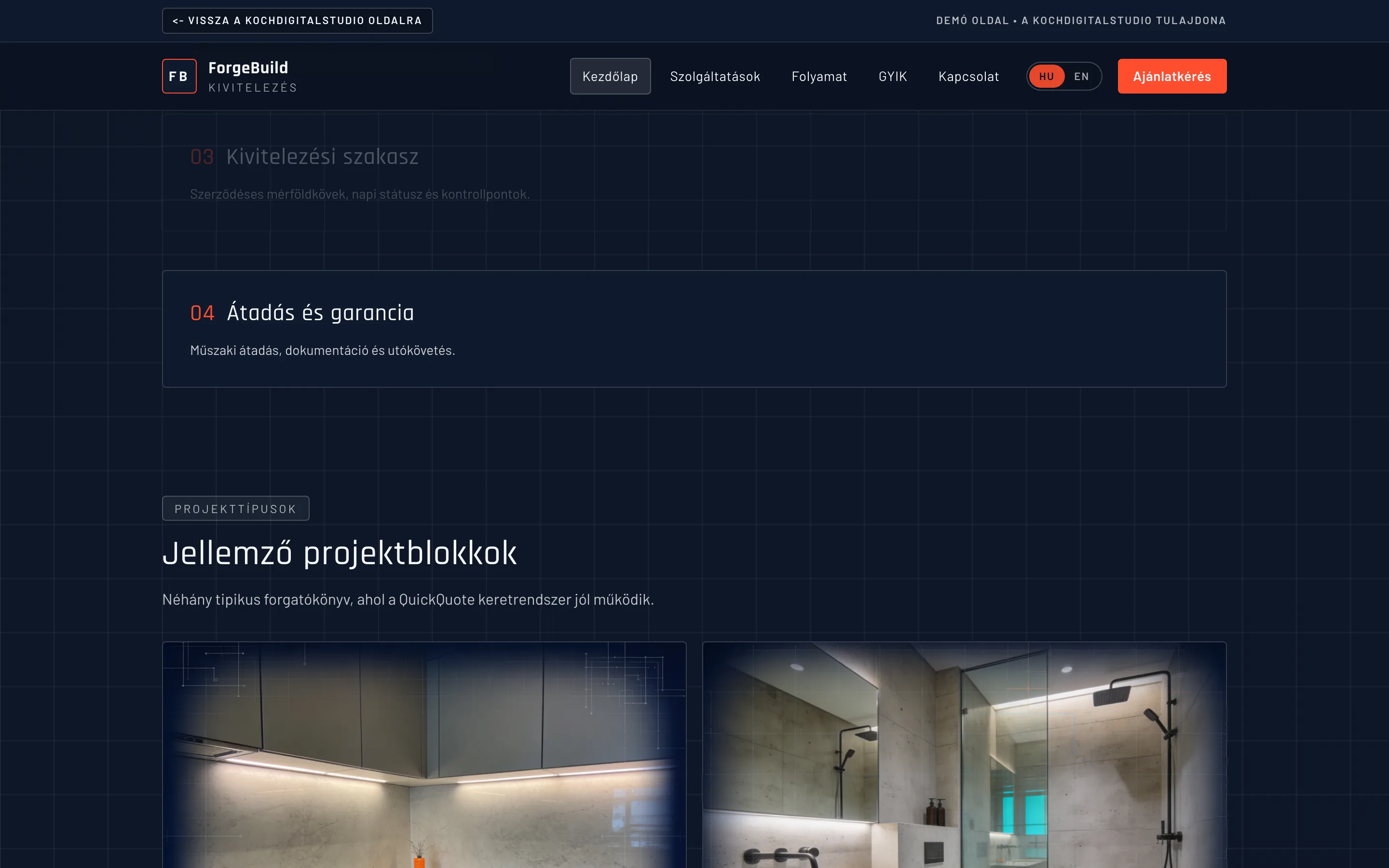 ForgeBuild — Kivitelezés (DEMO) screenshot 5